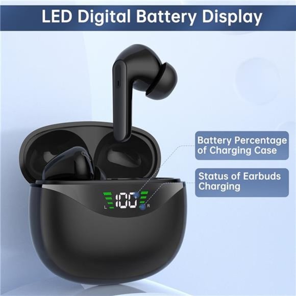 Wireless Earbuds, Bluetooth 5.1 Headphone 30Hrs Playtime - Picture 7 of 8